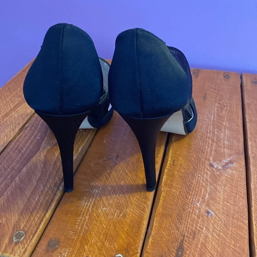 Open Toe Black 3” Stilettos